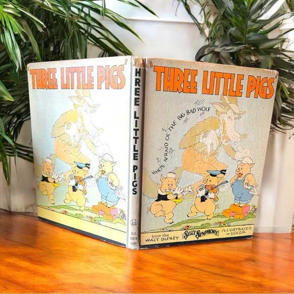 VINTAGE 1933 Walt Disney Three Little Pigs Silly Symphony Illustrated Book - Picture 6 of 12